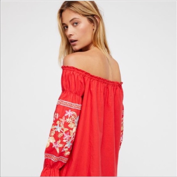FREE PEOPLE Fleur Du Jour Embroidered Dress M - Picture 3 of 3